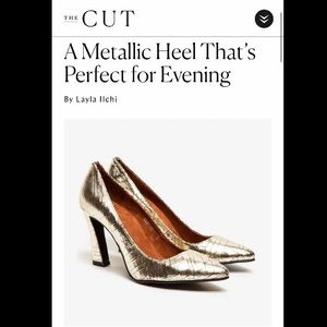 LIKE NEW Kobe Husk Titan Heels in gold metallic